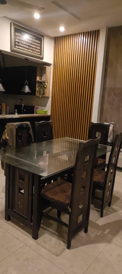 dining table with glass top