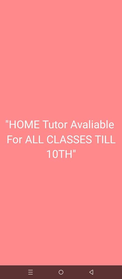 Home Tutor