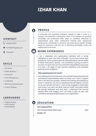 “I need a job, any kind will do. ”