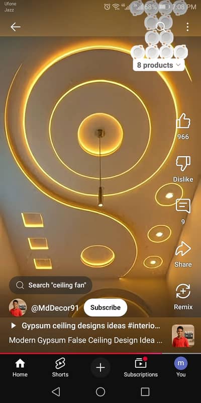 False Ceiling | Roof Ceiling |Gypsum Ceiling |Plastir of paris ceiling