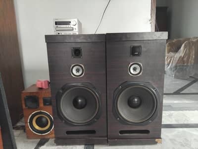 Clean 12 inch speakers, 8 inch Basser, Onkyo Amp, 110 supplier.