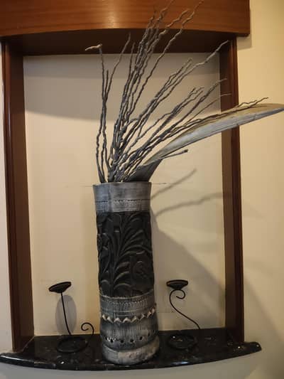 candle holders and vase