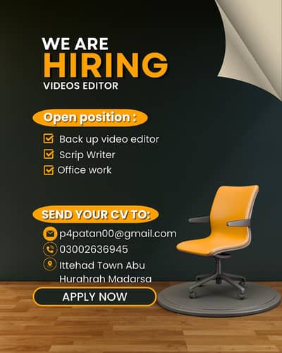 Video Editing Office Work