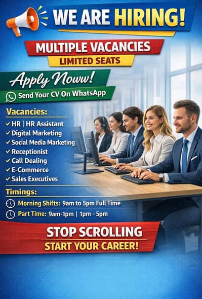 Only for Karachi job for online or offline  WhatsApp 0.3. 0.3. 3.5. 77340