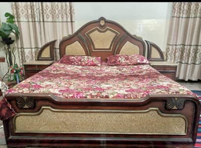 Double Bed with mattress . (used)