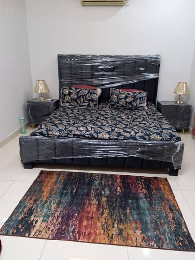 brand new king size bed and side tables