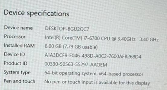 HP Z240 Workstation | Intel i7-6700 | 8GB RAM