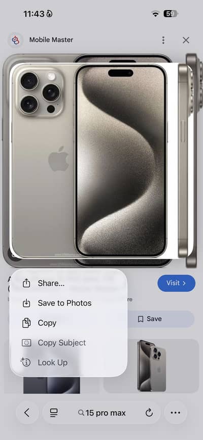 Iphone 15 pro max jv 256 gb waterpack genuine phone 86 battery health