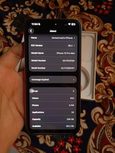 Iphone 15 pro max natural titanium 256Gb 91% battery. 230 cycles