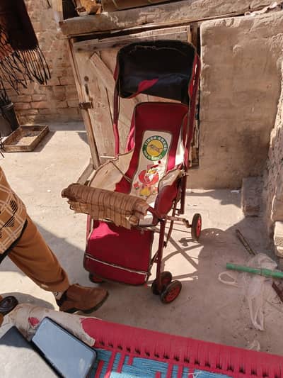 baby walker and pram just need some wash and neet