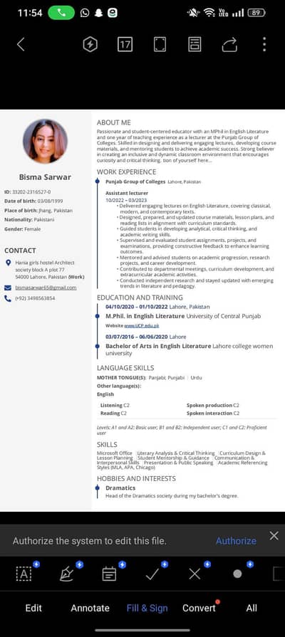 A Professional and Experienced English Teacher.