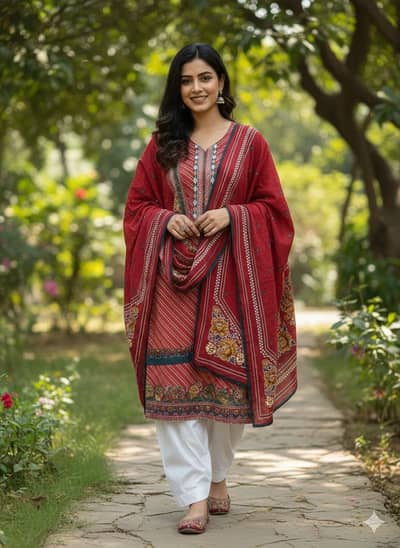 Khaddar 2 piece suit and shirt