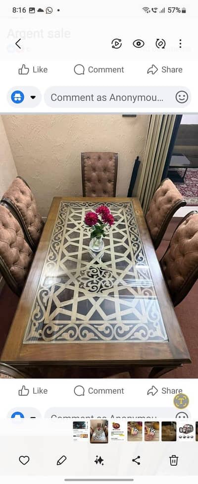 pure wood dining table