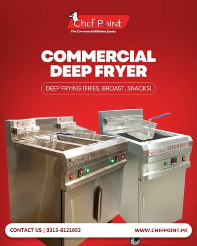 High-Capacity Chef Point Fryer – Perfect for Fast Food & Restaurants