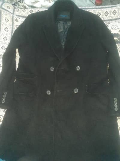 Codes Combine Homme Original Black Wool Coat – Size 105 (Like New)