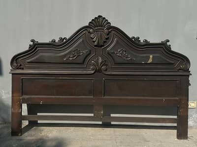 Antique pure wood king size bed