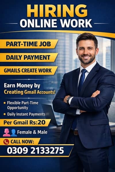 online part time job gmails create work