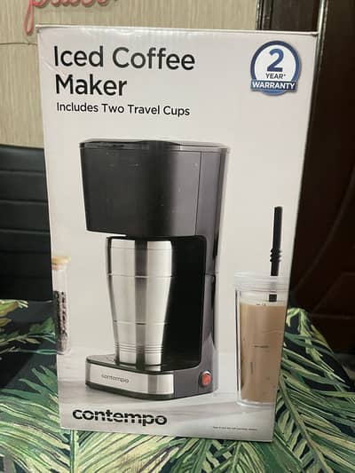 Iced Coffee Maker Includes Two Travel Cups