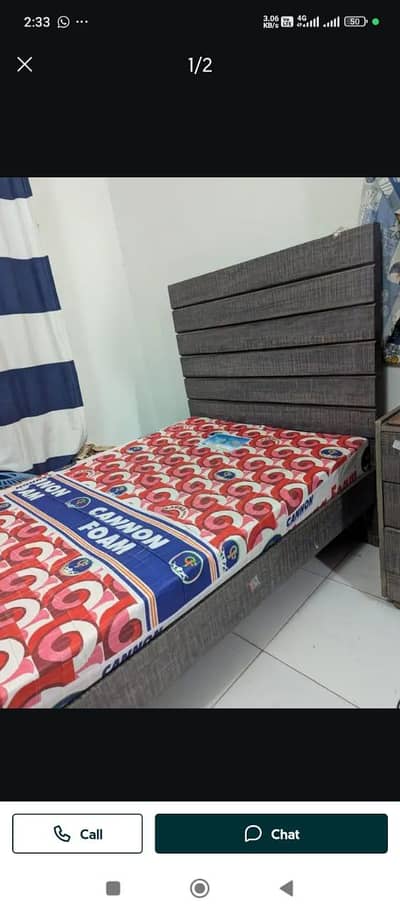 Single Bed With Canoon Mattress 03332461935