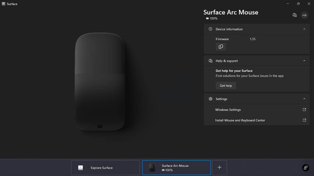 Microsoft surface arc mouse 0