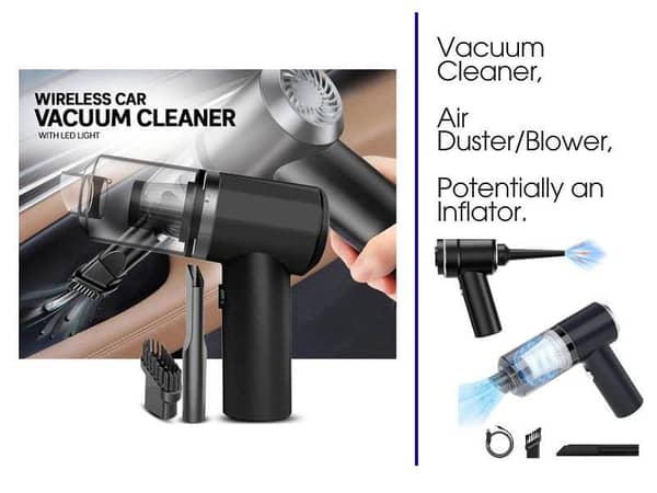 3 in 1 Mini Air Blower & Vacuum Cleaner for Car