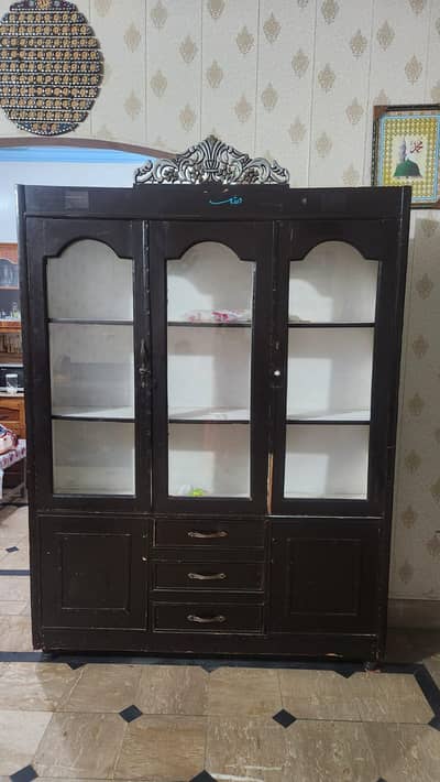 Wooden Cabinet Almari for Dishes/Crockery
