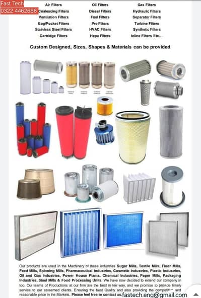 Filters Manufacturer oil fuel /Air tyrbine filters / hydraulic filter