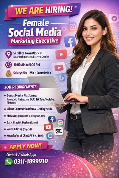 We are Hiring females For social media