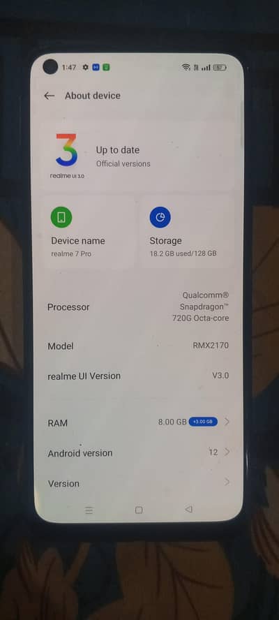 realme 7pro 8gb 128gb 03234517759