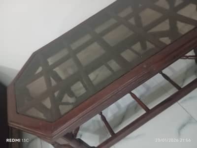 wooden center table set