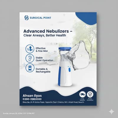 Patient Nebulizer Machine – Home & Hospital – Karachi