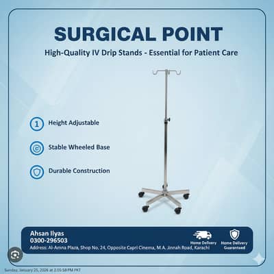 IV / Saline Drip Stand for Patients – Karachi