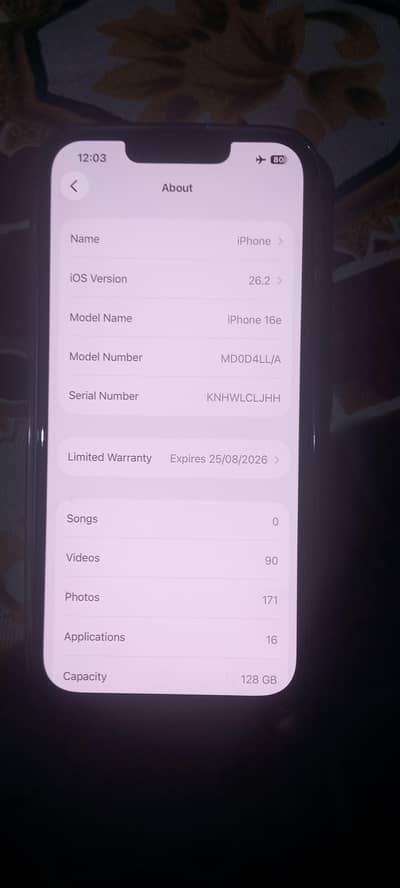 iphone 16e non-pta fu 128GB