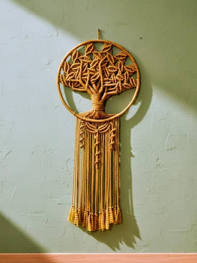 Handmade Macrame Wall Hanging - Tree Design