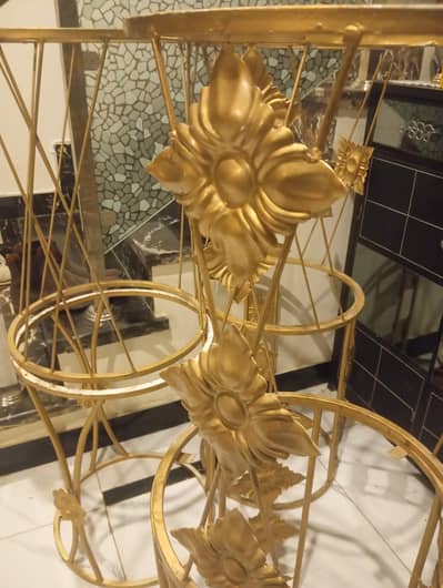 Gold Metal Coffee Tables (Set of 11) - No Tops, Decorative Bases Only