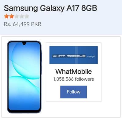 Samsung A 17 8 GB 256 GB