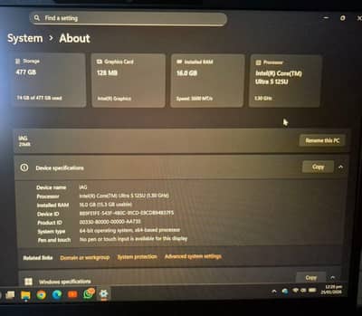 lenovo core ultra i5 brandnew condition