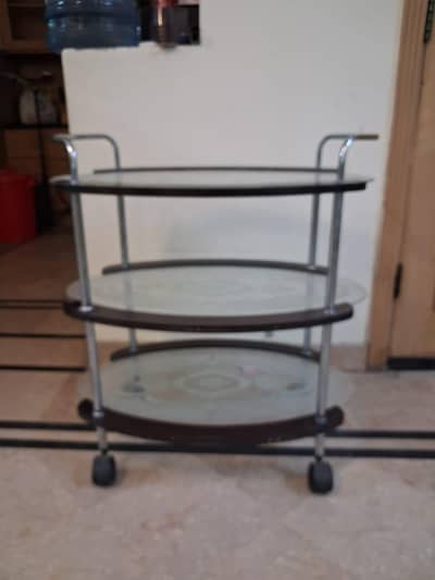 Beautifu Glass Tea Trolley