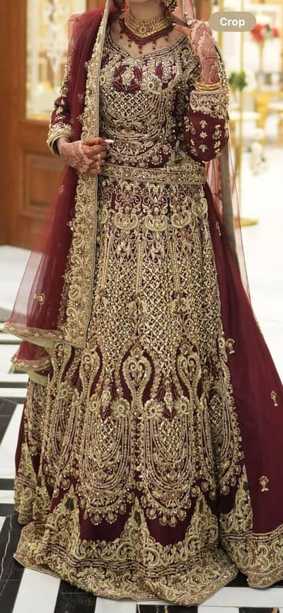 baraat maroon beautiful lehnga choli