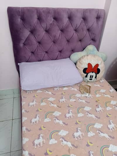 1 Single Bed with Mattress and 1 Wardrobe