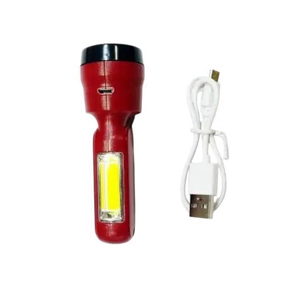 Mini USB Rechargeable Torch Light With 2 Sided Light Rechargeable