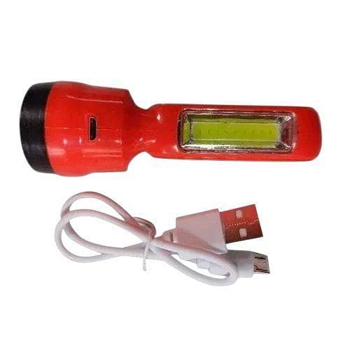 Mini USB Rechargeable Torch Light With 2 Sided Light Rechargeable