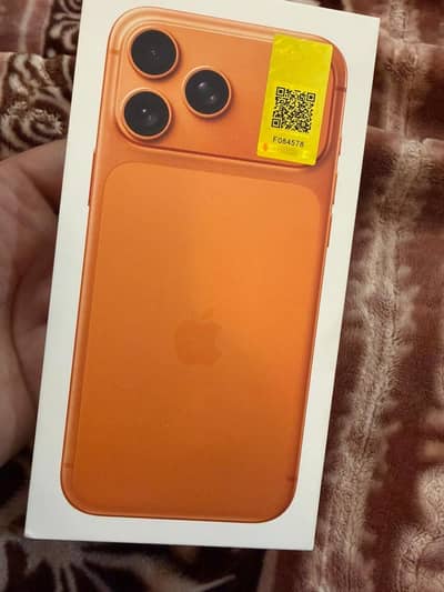 I Phone 17 Pro Max Cosmic Orange Dual PTA Approved (1 e-sim and phys)