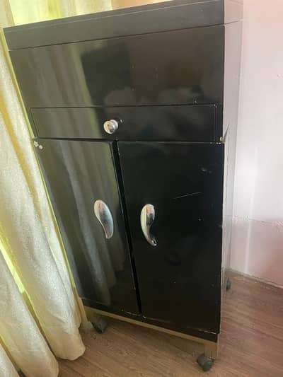 mini vanity with cabinet and storage