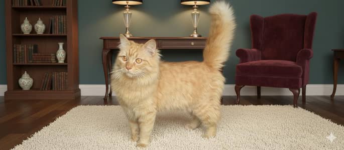 persion brown male good health and long coat hair very lovely cat