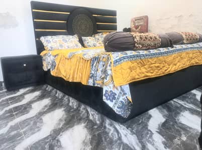 master bed with spring mattress