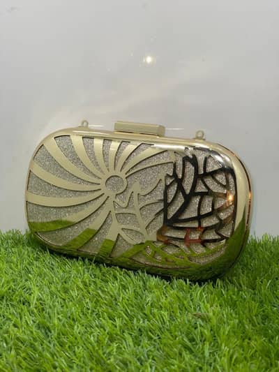 Gold Clutche Ladies bag