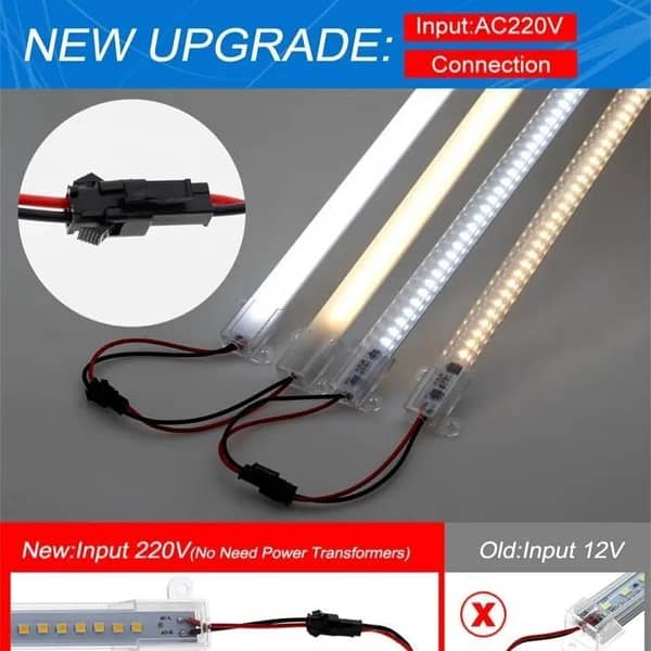 LED Strip SMD Light 2 Foot AC 220V Bar Counter Light LED Light White/Golden