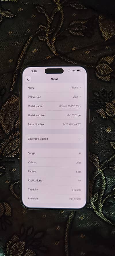 "iPhone 15 Pro Max - Saudi Unit - 89% Battery - Non PTA"