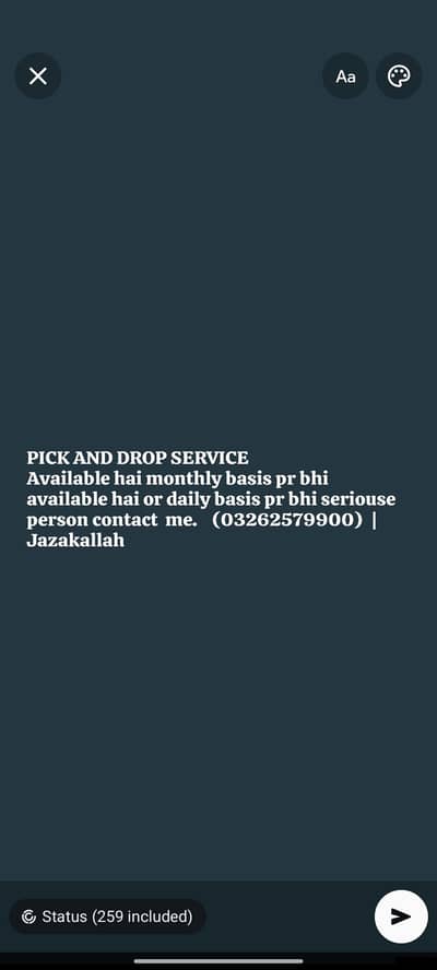 PICK AND DROP SERVICE